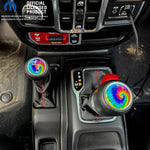 Jeep Shift Knob Premium Vinyl "Tie Dye" Sticker Fits 2018-2026 Wrangler JL & Gladiator - Tiny Wrapz