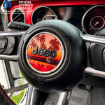 Jeep Wrangler JK Steering Wheel Circle Orange Coral Sunset Vinyl Decal Sticker 2007-2017 - Tiny Wrapz