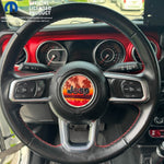 Jeep Wrangler JK Steering Wheel Circle Orange Coral Sunset Vinyl Decal Sticker 2007-2017 - Tiny Wrapz