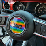 Jeep Wrangler JK Steering Wheel Circle Rainbow Vinyl Decal Sticker 2007-2017 - Tiny Wrapz