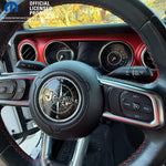 Jeep Wrangler JL Gladiator Steering Wheel Circle Black & White Compass Vinyl Decal Sticker - Tiny Wrapz