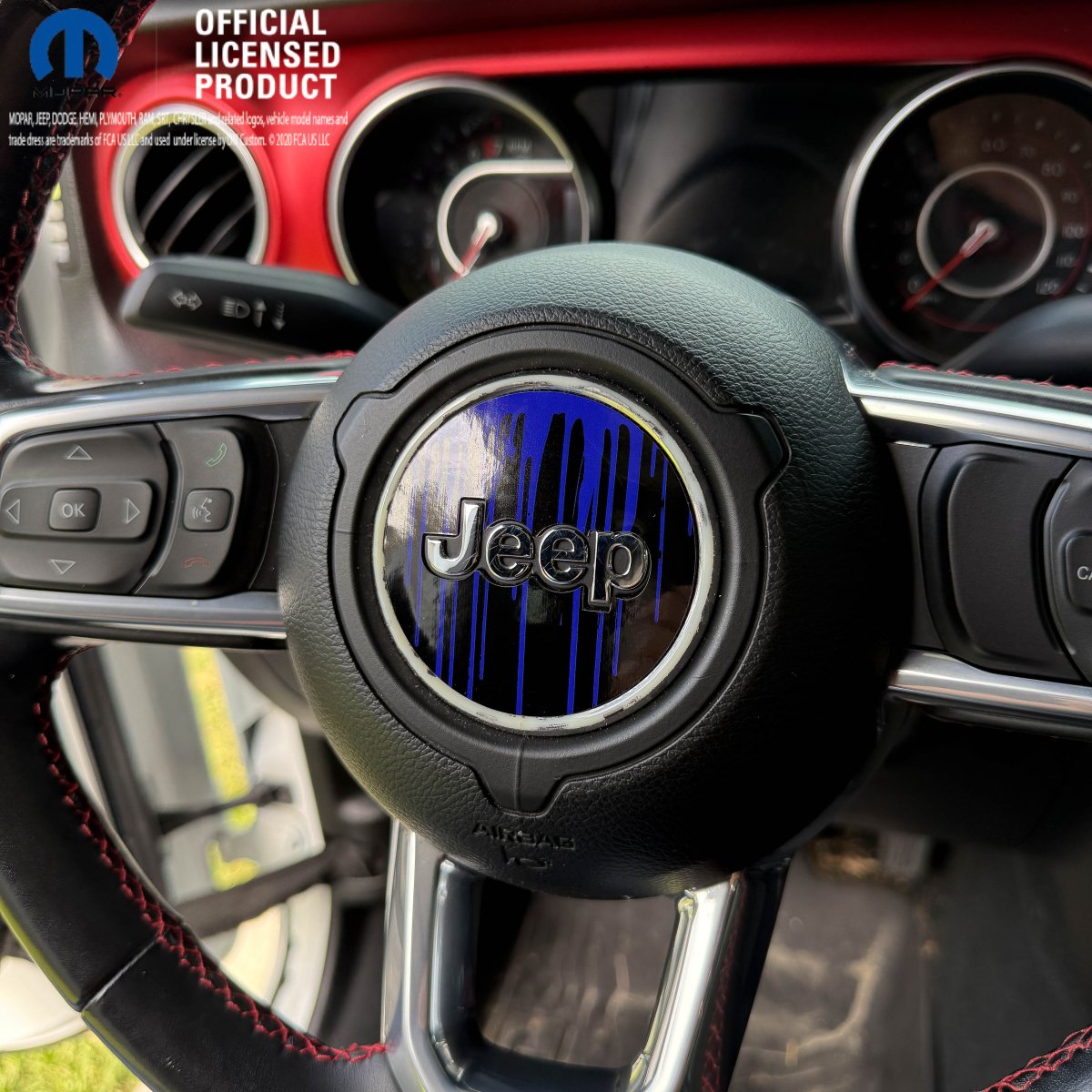 Jeep Wrangler JL Gladiator Steering Wheel Circle Dripping Purple Vinyl Decal Sticker - Tiny Wrapz