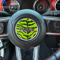 Jeep Wrangler JL Gladiator Steering Wheel Circle Green Tiger Vinyl Decal Sticker - Tiny Wrapz