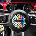 Jeep Wrangler JL Gladiator Steering Wheel Circle Holographic Dog Paws Vinyl Decal Sticker - Tiny Wrapz