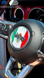 Jeep Wrangler JL Gladiator Steering Wheel Circle Mexican Flag Vinyl Decal Sticker - Tiny Wrapz