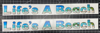 Life's A Beach Hood Decals (Pair) - Tiny Wrapz