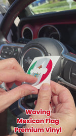 Jeep Wrangler JL Gladiator Steering Wheel Circle Mexican Flag Vinyl Decal Sticker