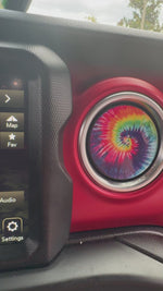 Jeep AC Vent Tie Dye 4 x Decals Fits 2011-2026 Wrangler JK Wrangler JL Gladiator