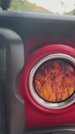 Jeep AC Vent Real Flames 4 x Decals Fits 2011-2026 Wrangler JK Wrangler JL Gladiator