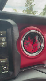 Jeep AC Vent Red Flames 4 x Decals Fits 2011-2026 Wrangler JK Wrangler JL Gladiator