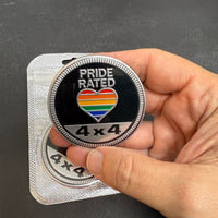 Pride Rated 4x4 Metal Badge For Jeep Wrangler Door Fender - Tiny Wrapz