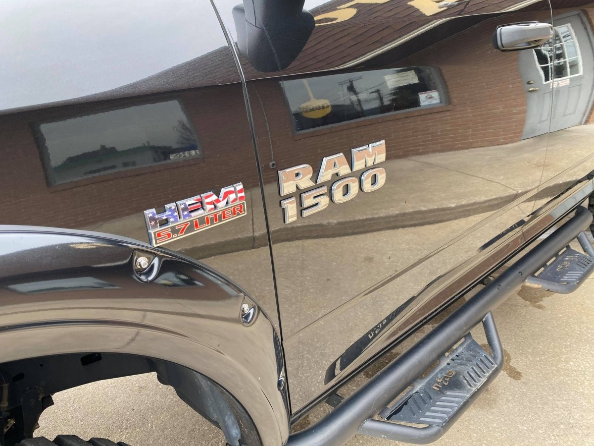 RAM 1500 HEMI Fender Emblem Overlay Decals (Pair) AMERICAN FLAG Fits 2013 - 2024 - Tiny Wrapz