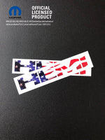 RAM 1500 HEMI Fender Emblem Overlay Decals (Pair) AMERICAN FLAG Fits 2013 - 2024 - Tiny Wrapz