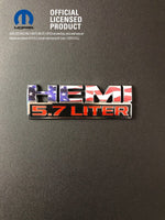 RAM 1500 HEMI Fender Emblem Overlay Decals (Pair) AMERICAN FLAG Fits 2013 - 2024 - Tiny Wrapz