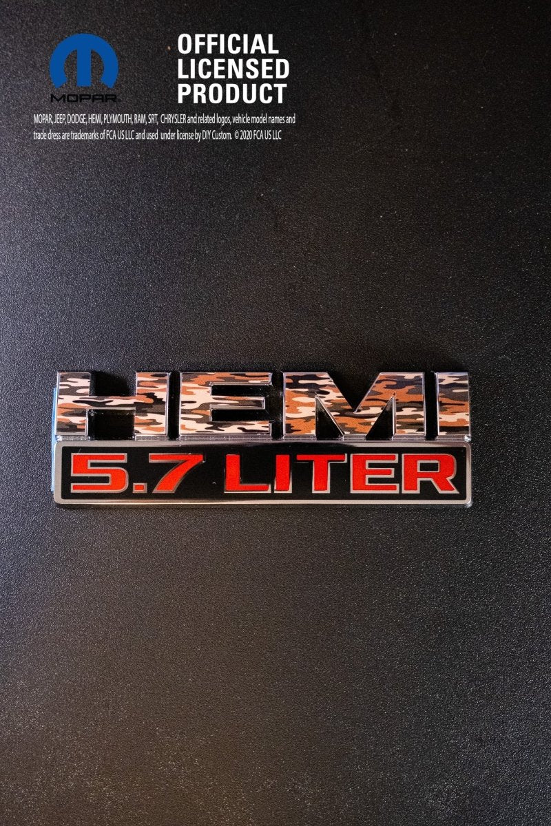 RAM 1500 HEMI Fender Emblem Overlay Decals (Pair) CAMO Fits 2013 - 2024 - Tiny Wrapz