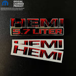RAM 1500 HEMI Fender Emblem Overlay Decals (Pair) DRIPPING RED Fits 2013 - 2024 - Tiny Wrapz