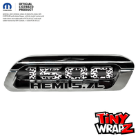 RAM 1500 Hood Emblem Overlay Decals L&R Black & White Leopard Print Fits 2019-2027 RAM Trucks - Tiny Wrapz