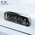 RAM 1500 Hood Emblem Overlay Decals L&R GRAYSCALE FIRE FLAMES Fits 2019 - 2026 RAM Trucks - Tiny Wrapz