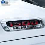 RAM 1500 Hood Emblem Overlay Decals L&R RED FIRE FLAMES Fits 2019 - 2026 RAM Trucks - Tiny Wrapz