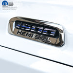 RAM 1500 Hood Emblem Overlay Decals L&R THIN BLUE LINE AMERICAN FLAG Fits 2019 - 2026 RAM Trucks - Tiny Wrapz