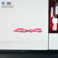 RAM 4x4 Emblem Overlay Decals FLUORESCENT HOT PINK Fits 2009 - 2026 1500 - 5500 - Tiny Wrapz