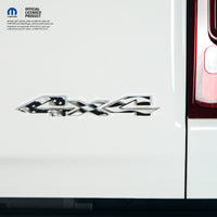 RAM 4x4 Emblem Overlay Decals GRAYSCALE AMERICAN FLAG Fits 2009 - 2026 1500 - 5500 - Tiny Wrapz