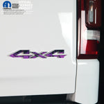 RAM 4x4 Emblem Overlay Decals PURPLE FIRE FLAMES Fits 2009 - 2026 1500 - 5500 - Tiny Wrapz