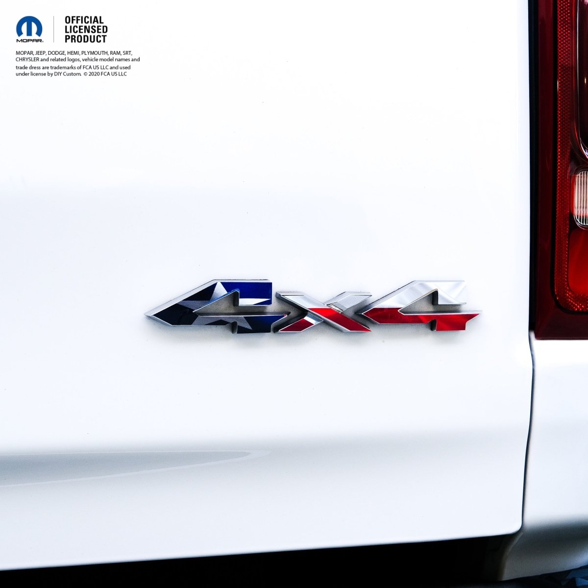 RAM 4x4 Emblem Overlay Decals TEXAS FLAG Fits 2009 - 2026 1500 - 5500 - Tiny Wrapz