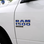 RAM Classic 1500 - 3500 Door Emblem Decals BLUE FLAMES Fits 2009 - 2024 - Tiny Wrapz