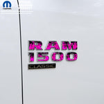 RAM Classic 1500 - 3500 Door Emblem Decals PINK FLAMES Fits 2009 - 2024 - Tiny Wrapz