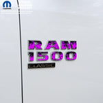 RAM Classic 1500 - 3500 Door Emblem Decals PURPLE FLAMES Fits 2009 - 2024 - Tiny Wrapz