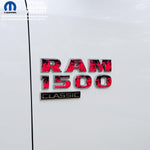 RAM Classic 1500 - 3500 Door Emblem Decals RED FLAMES Fits 2009 - 2024 - Tiny Wrapz