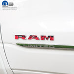 RAM Door x2 Emblem Overlay Decals L&R RED FIRE FLAMES Fits 2019 - 2026 RAM Trucks - Tiny Wrapz