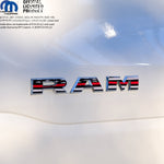 RAM Door x2 Emblem Overlay Decals L&R Thin Red Line Flag Fits 2019 - 2026 RAM Trucks - Tiny Wrapz