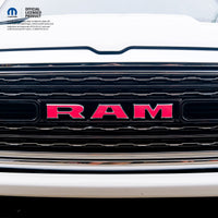 RAM Grill Emblem Overlay Decals FLUORESCENT HOT PINK Fits 2009 - 2026 1500 - 5500 - Tiny Wrapz