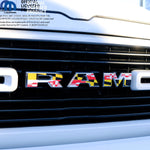 RAM Grill Emblem Overlay Decals MARYLAND STATE FLAG Fits 2009 - 2026 1500 - 5500 - Tiny Wrapz
