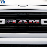 RAM Grill Emblem Overlay Decals TEXAS FLAG Fits 2009 - 2026 1500 - 5500 - Tiny Wrapz