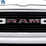 RAM Grill Emblem Overlay Decals THIN RED LINE FLAG Fits 2009 - 2026 1500 - 5500 - Tiny Wrapz
