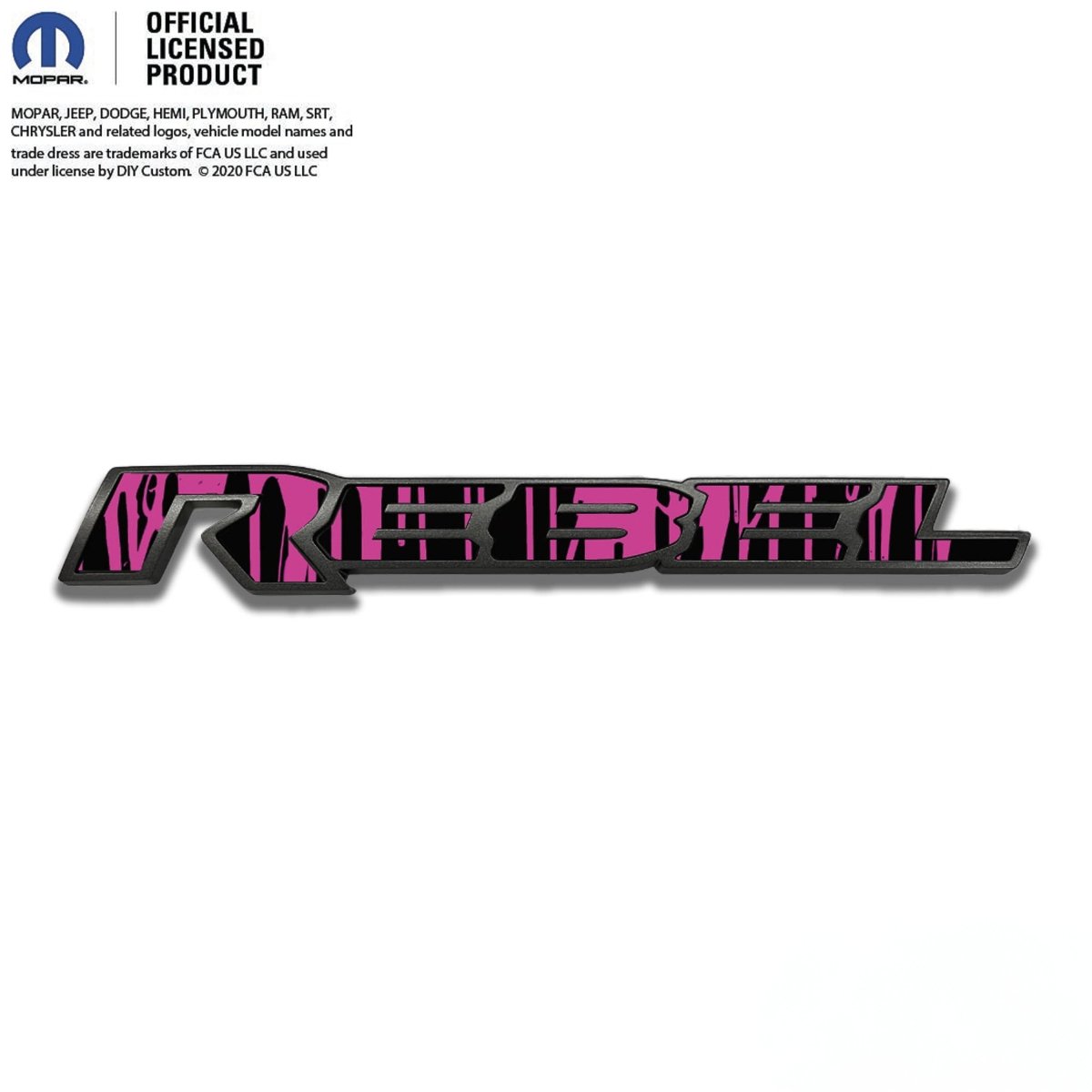 RAM Rebel Emblem Overlay Decals Dripping Pink Fits 2019 - 2026 - Tiny Wrapz