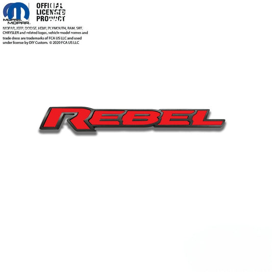 RAM Rebel Emblem Overlay Decals Solid Gloss Red Fits 2019 - 2026 - Tiny Wrapz