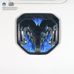 RAM Tailgate/Grill RAM Head Emblem Overlay Decals BLUE FLAMES Fits 2011 - 2024 Trucks - Tiny Wrapz