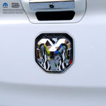 RAM Tailgate/Grill RAM Head Emblem Overlay Decals GRAYSCALE AMERICAN FLAG Fits 2011 - 2024 Trucks - Tiny Wrapz